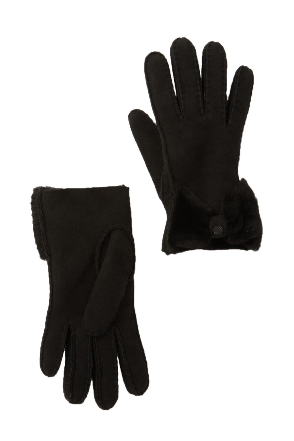 ugg bow waterproof sheepskin gloves