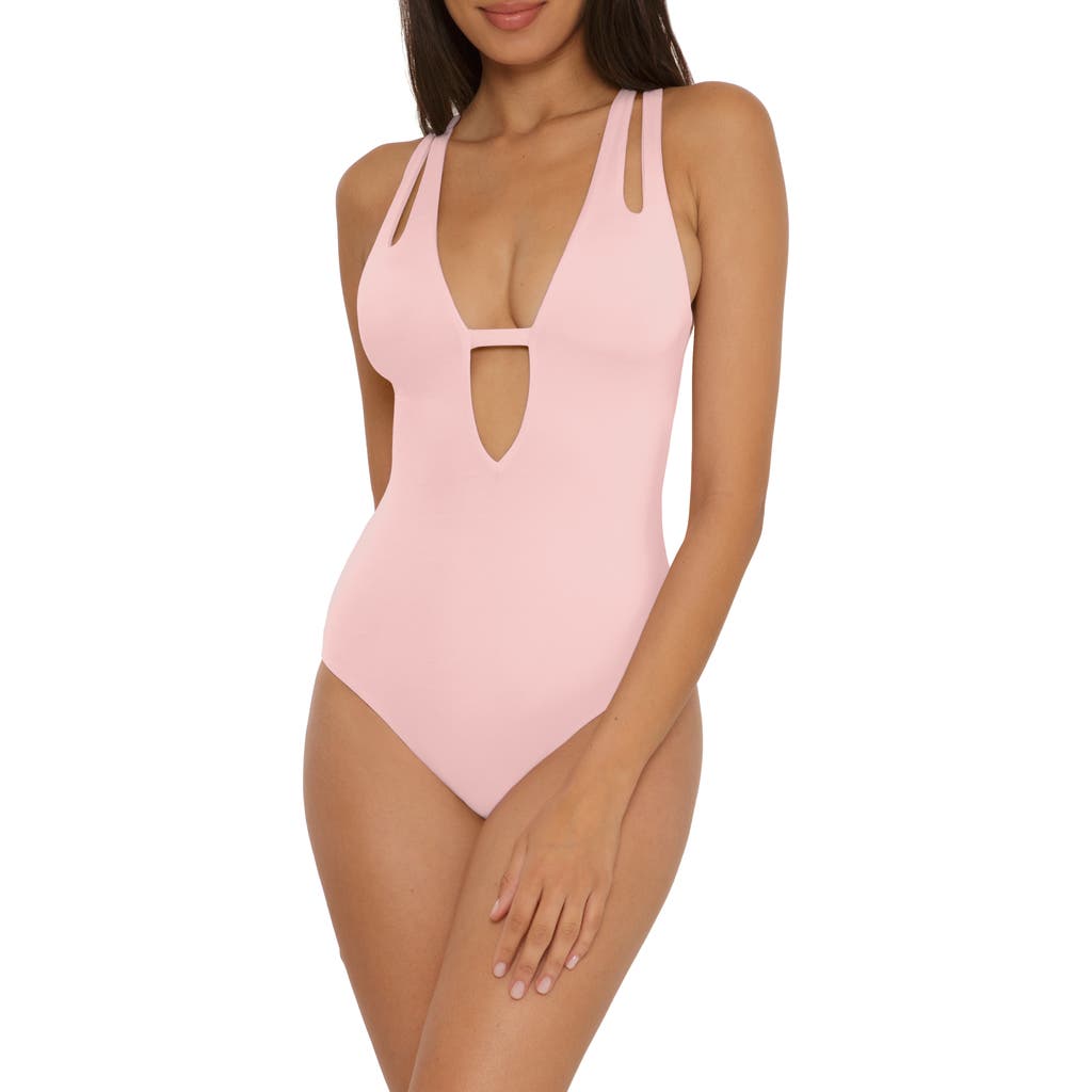 Becca Prism Cutout One-piece Swimsuit In Primrose Pink
