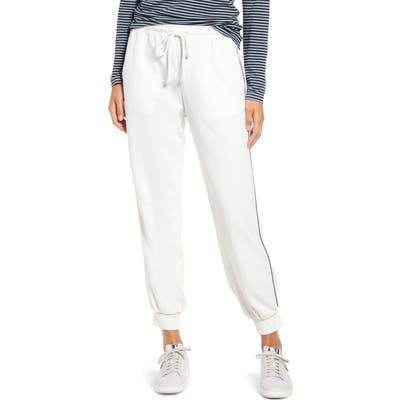 Lou & Grey Piped Terry Sweatpants, Ivory