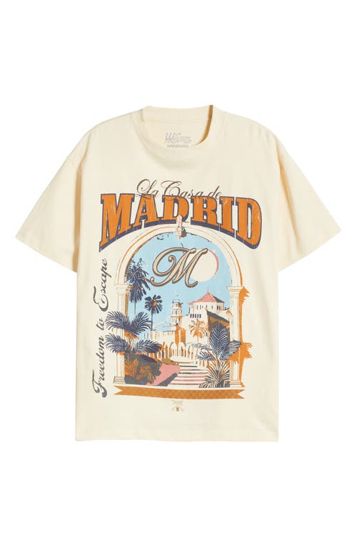 Shop Id Supply Co La Casa De Madrid Graphic T-shirt In Cream