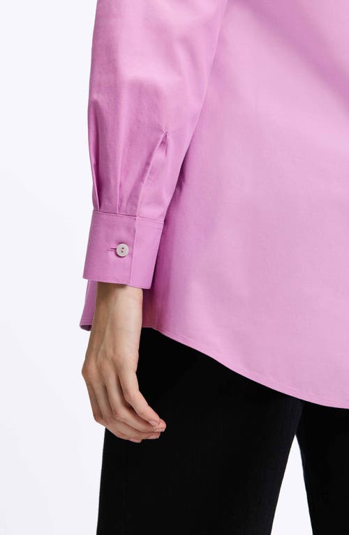 Foxcroft Cici Non-iron Tunic Blouse In Rose Quartz