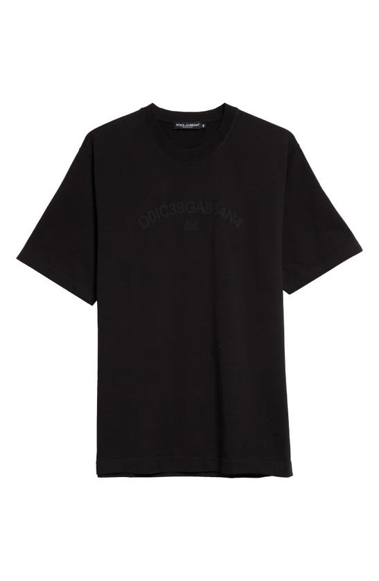 Shop Dolce & Gabbana Dolce&gabbana Tonal Logo Graphic T-shirt In Nero
