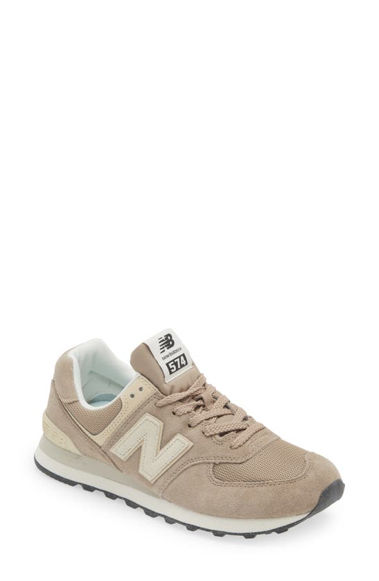 New Balance 574 Classic Sneaker In Brown/ Off White