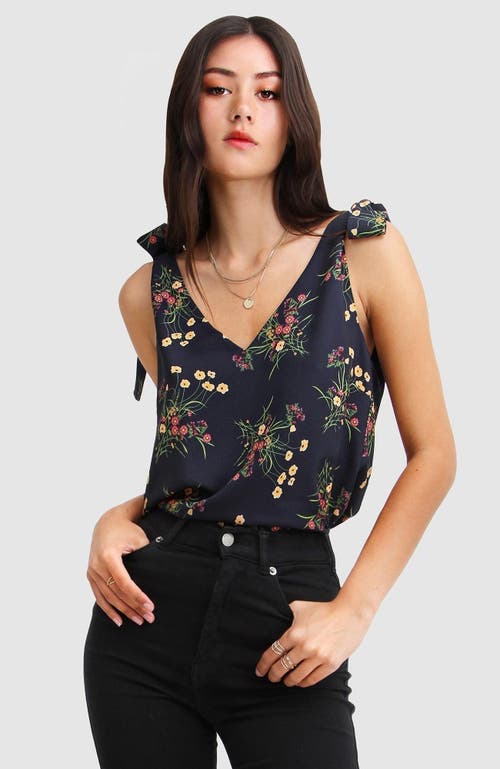 Shop Belle & Bloom Feel For You V-neck Top In Navy