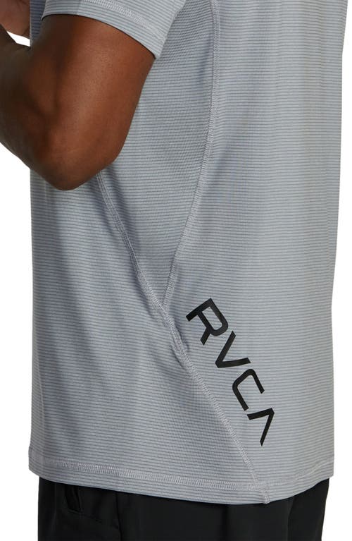 Shop Rvca Sport Vent Stripe Performance Graphic T-shirt In Chalk Stripe