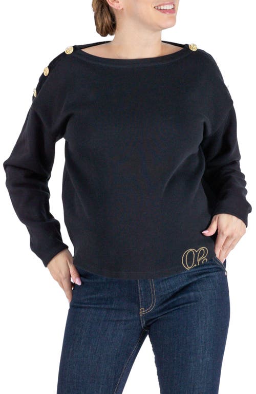 Molene Cotton Maternity Sweater in Black
