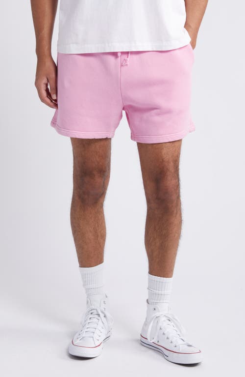 Core Organic Cotton Brushed Terry Sweat Shorts in Vintage Pink