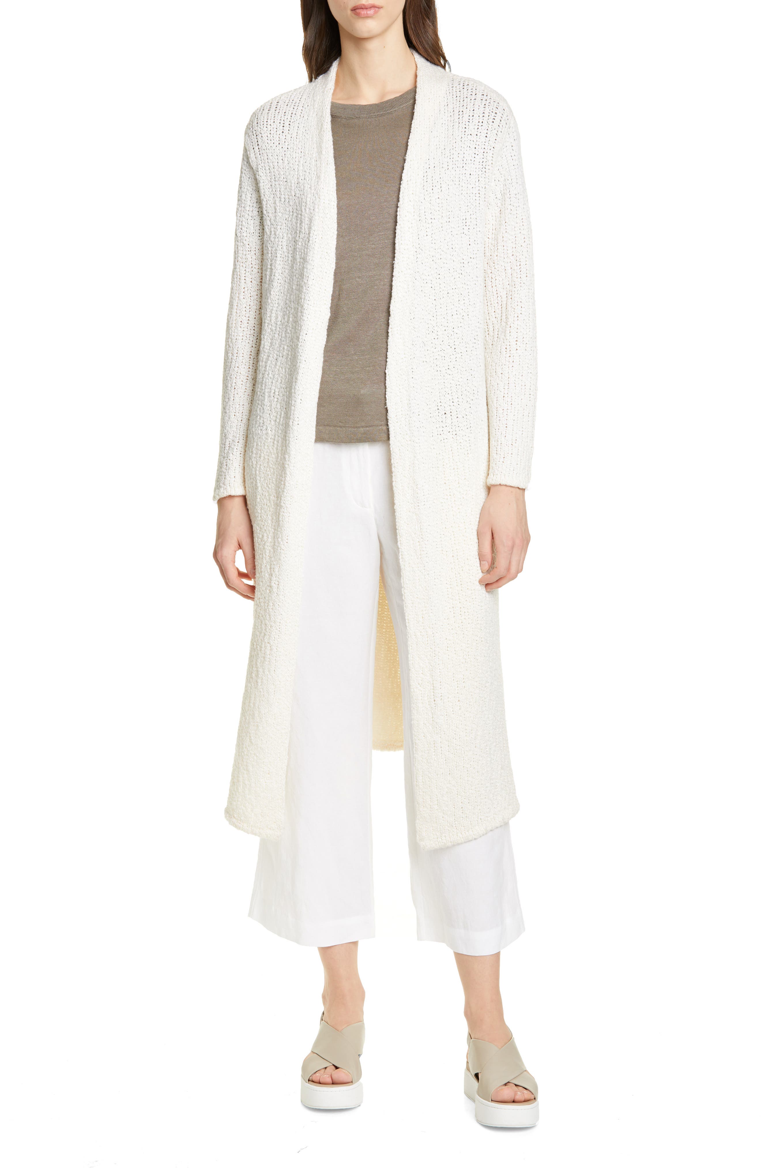 Jenni Kayne Merino Wool Blend Sweater Coat, Ivory