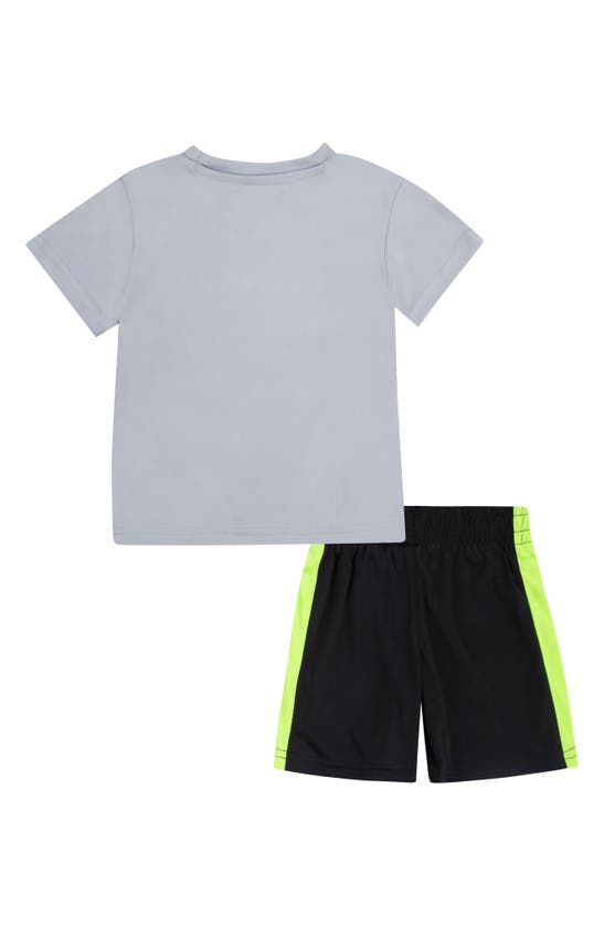 Shop Hurley Graphic T-shirt & Terry Shorts Set In Wolf Gray
