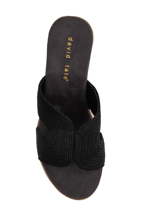 Shop David Tate Vibe Wedge Slide Sandal In Black