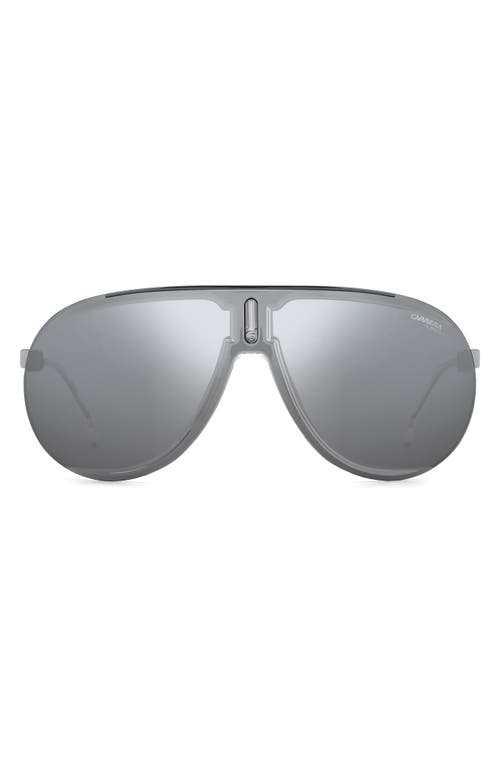 Carrera Eyewear Superchampion 99mm Aviator Sunglasses in Ruthenium/Silver Mirror at Nordstrom