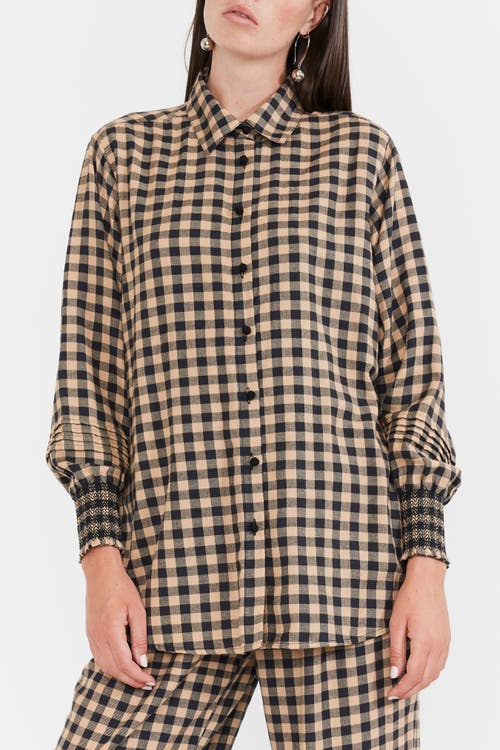 Shop Eddy Big Ole Buttondown In Black Tan Check