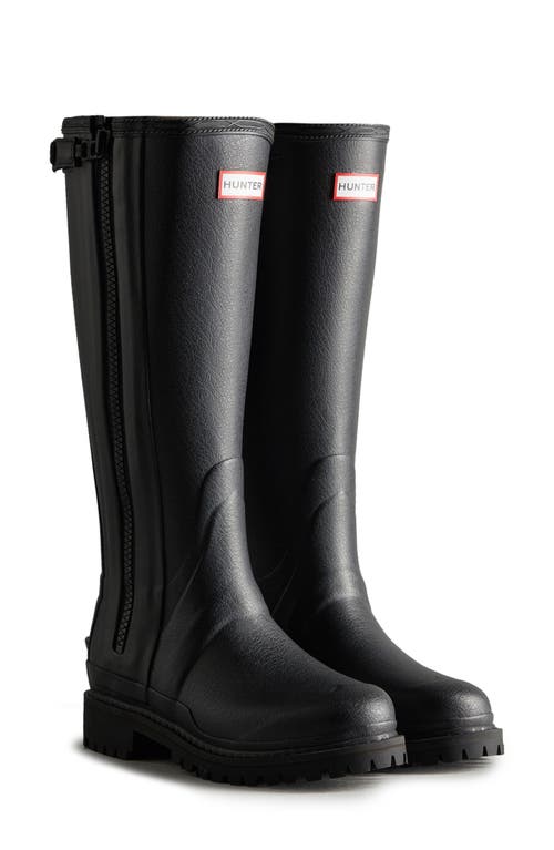Hunter Balmoral Waterproof Tall Rain Boot in Black