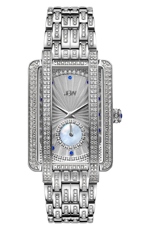 JBW Mink Platinum Diamond Bracelet Watch, 28mm in Rhodium at Nordstrom
