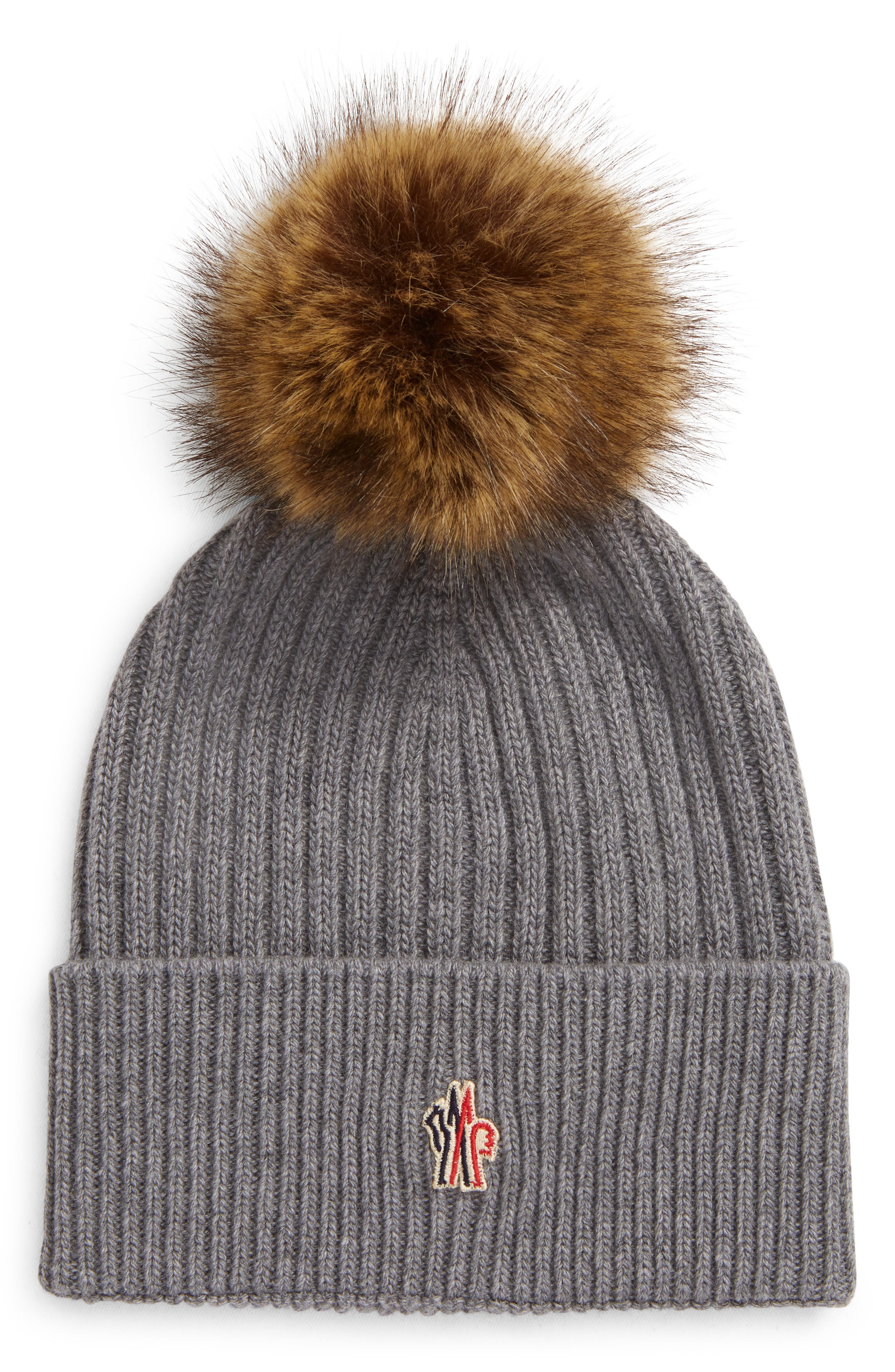 grey moncler hat womens