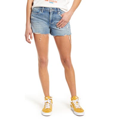Blanknyc The Essex Distressed Cutoff Denim Shorts, 7 - Blue