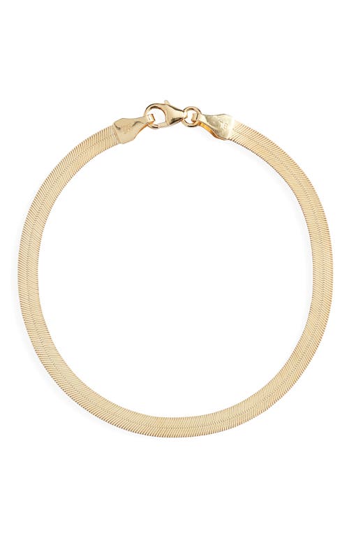 Bony Levy 14K Gold Herringbone Chain Bracelet in 14K Yellow Gold at Nordstrom, Size 7