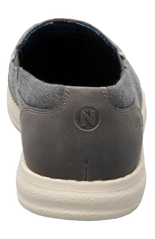 Nunn Bush Brewski Organic Cotton Slip-on Sneaker- Wide Width Available In Gunmetal