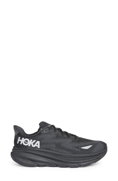 Shop Hoka Clifton 9 Gore-tex® Waterproof Running Shoe In Black/black