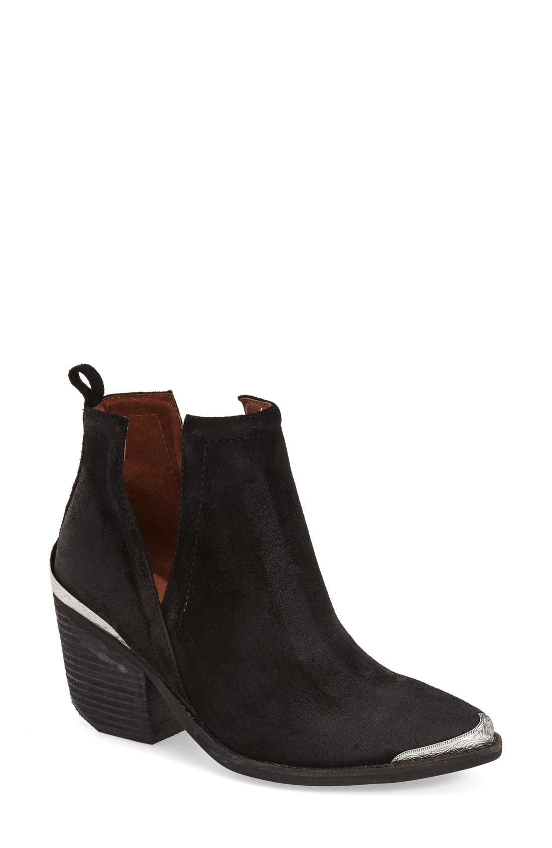 Jeffrey Campbell Cromwell Cutout Western Boot- Black