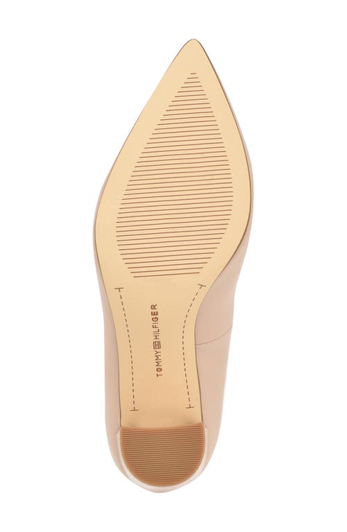 Shop Tommy Hilfiger Abilene Block Heel Pump In Nude