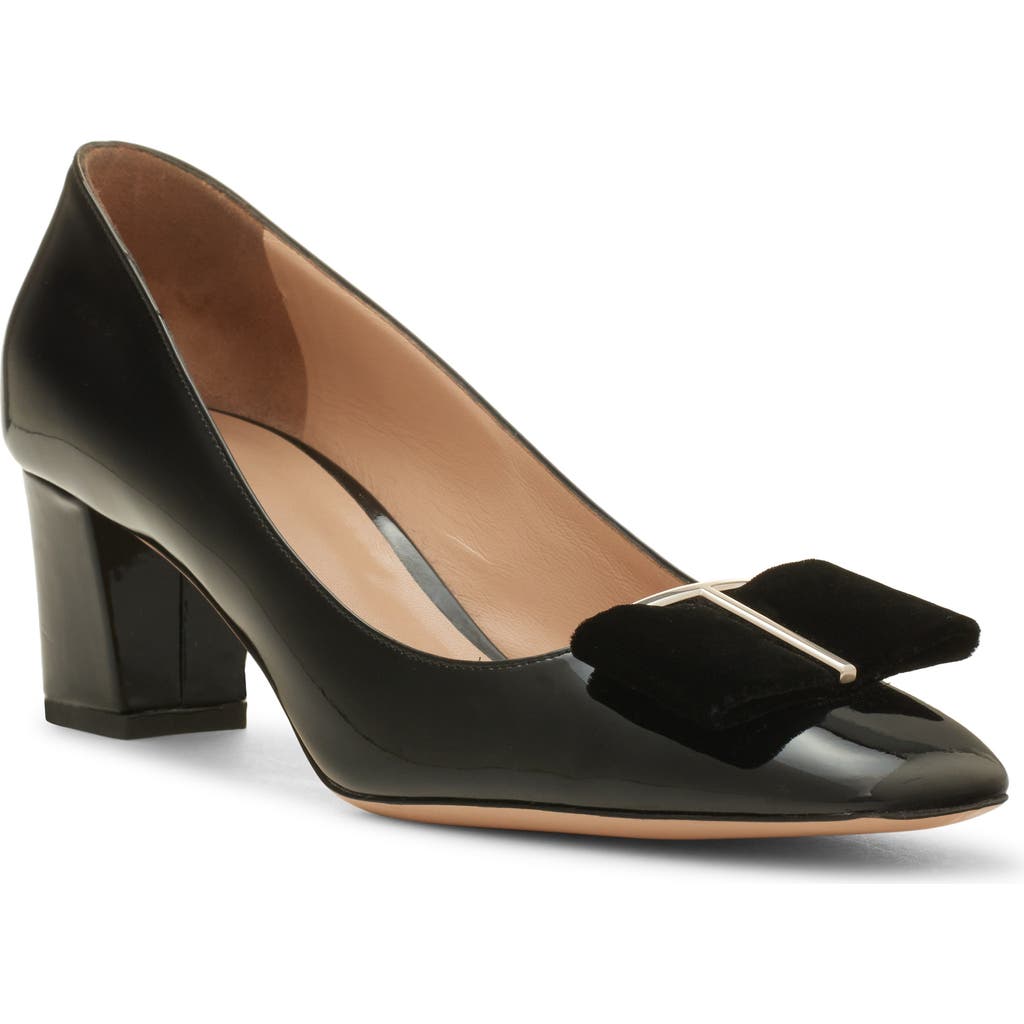 Tom Ford Audrey Velvet Bow Ballerina Pump In 1n001 Black