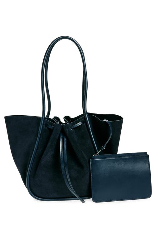 Proenza Schouler Large Ruched Tote Bag In Deep Navy