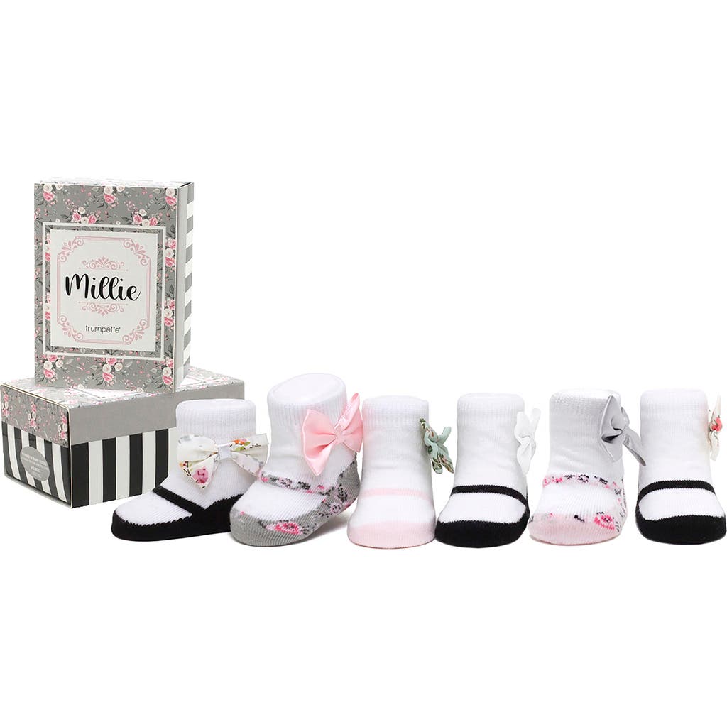 Trumpette Mille Assorted 6-pack Socks In Black