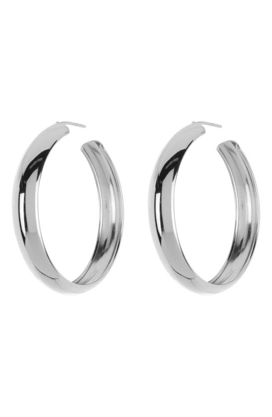 Argento Vivo Sterling Silver Hoop Earrings In Metallic