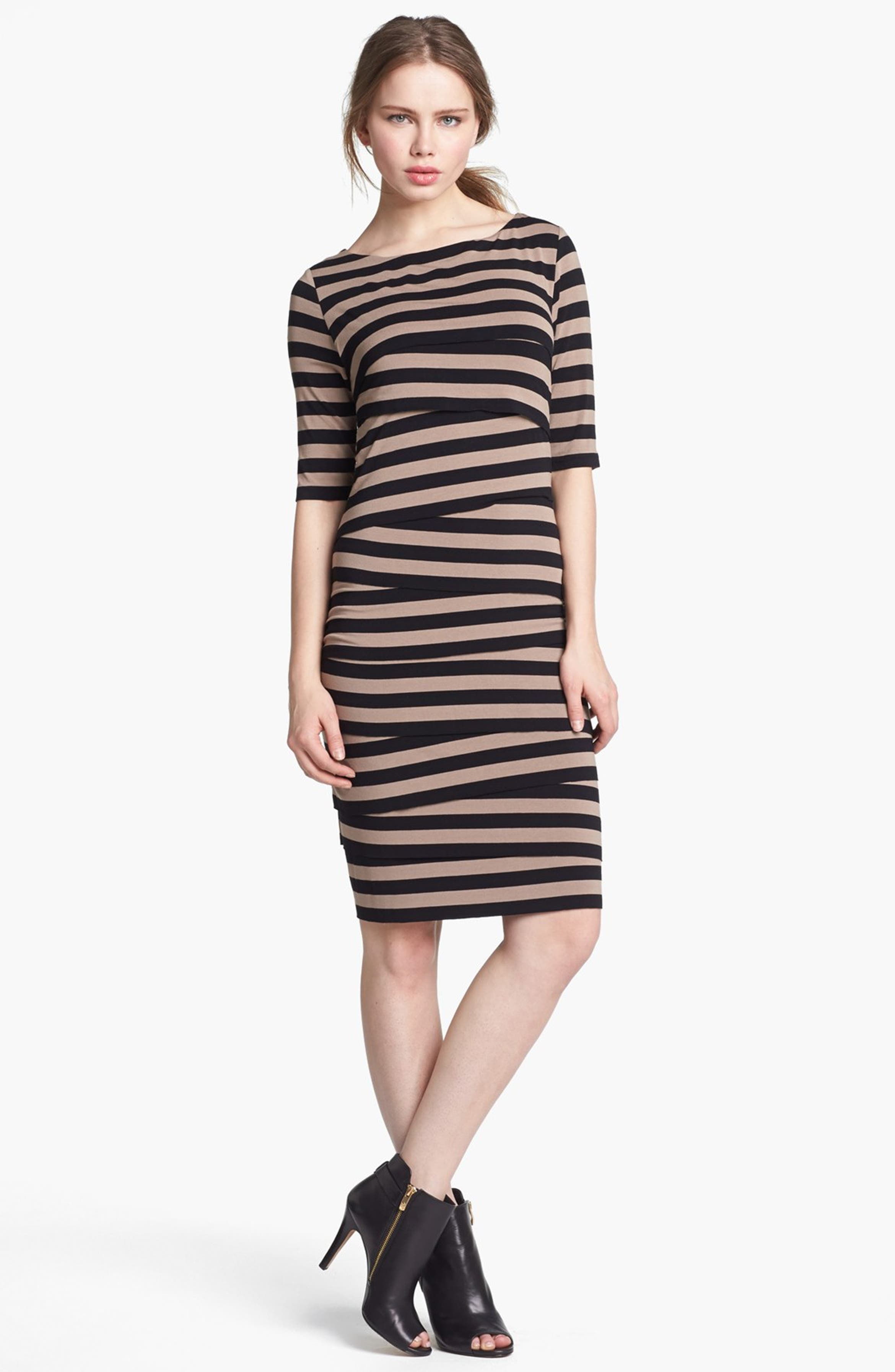 Vince Camuto Tiered Stripe Dress (Online Only) | Nordstrom