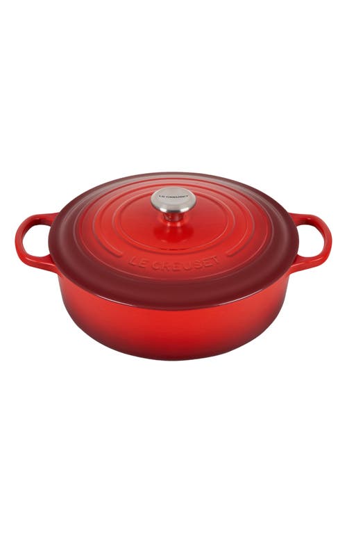 Le Creuset Signature 6 3/4-Quart Round Wide French/Dutch Oven in Cerise at Nordstrom