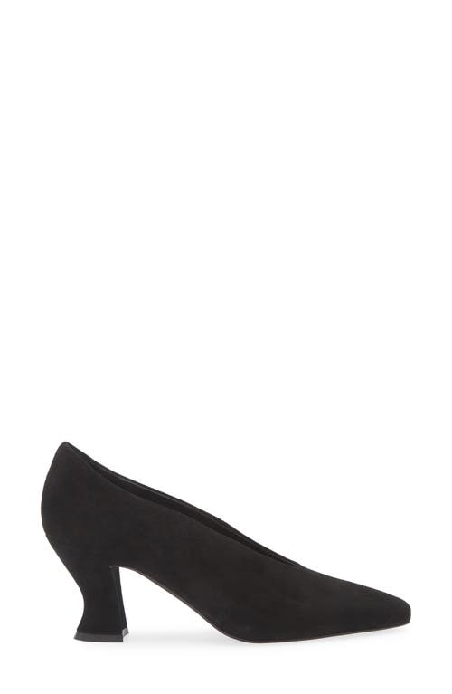 Shop Jeffrey Campbell Hints-2 Suede Square Toe Pump In Black Suede