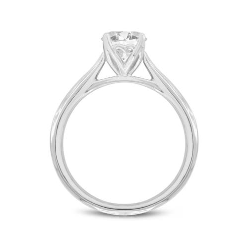 Asany Love Grown Collection 14k White Gold Round Cut Lab Grown Diamond Solitaire Engagement Ring In 14k White Gold