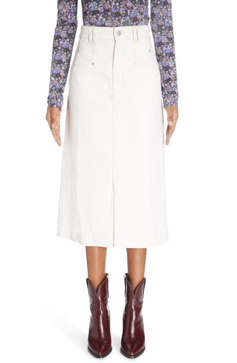 Nordstrom white sale denim skirt