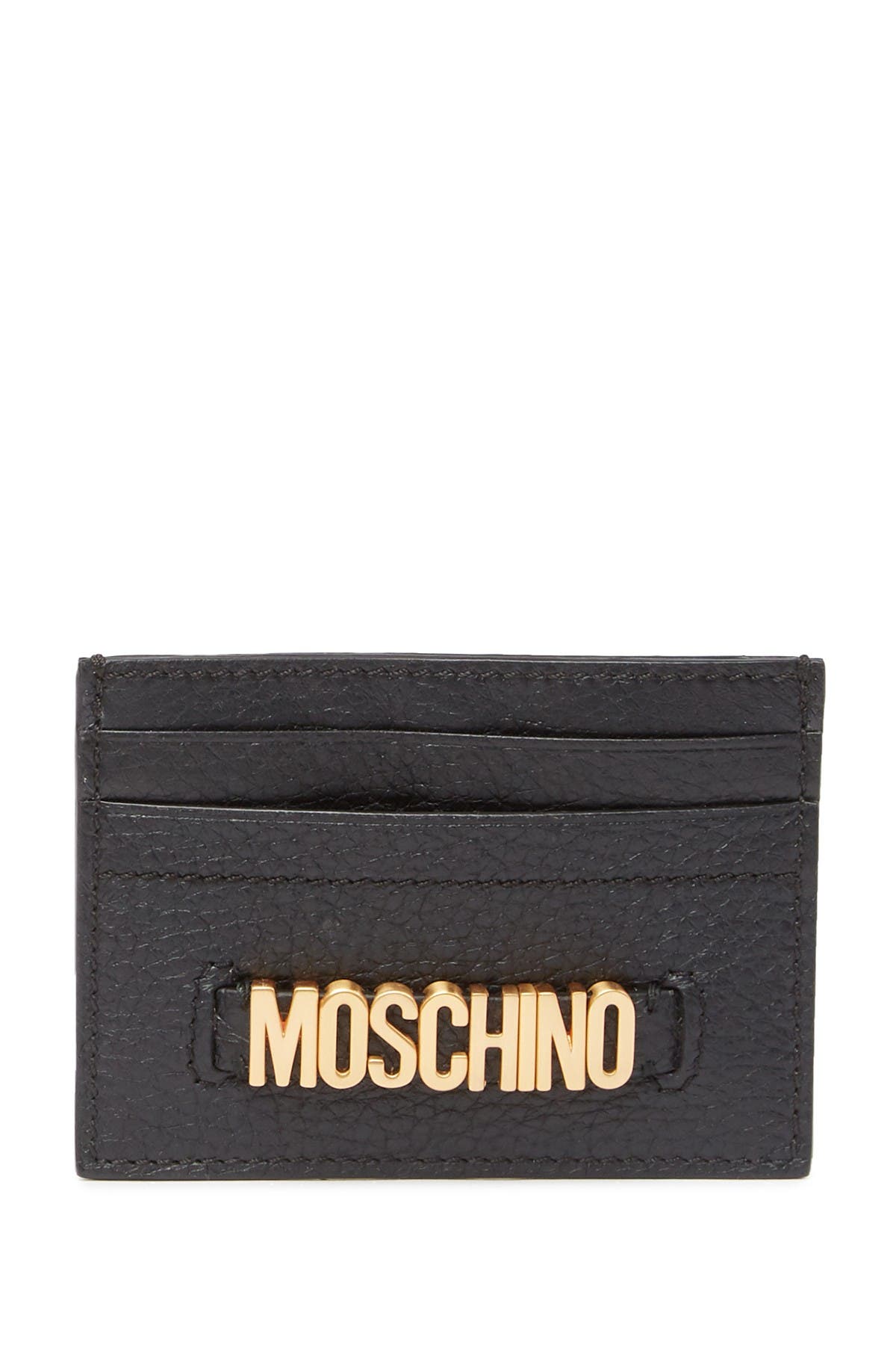 MOSCHINO | Pebbled Leather Card Case 