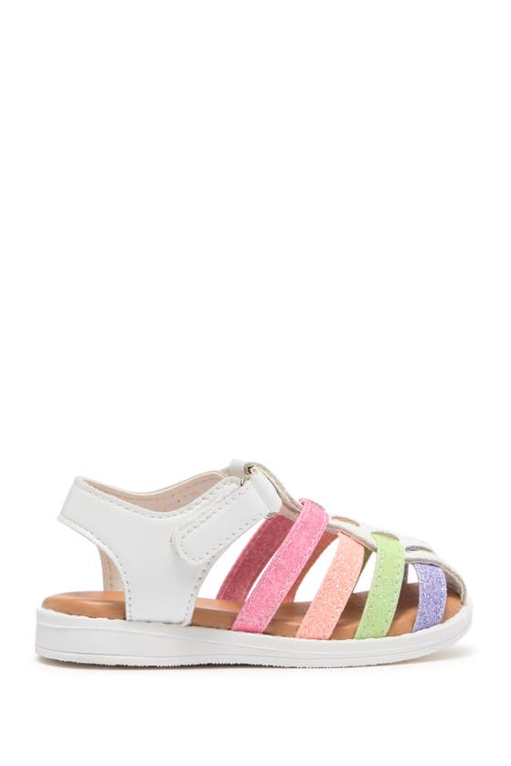 Josmo Glitter Fisherman Sandal In White Multi