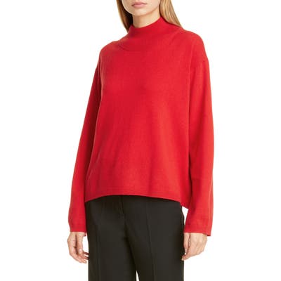 Mansur Gavriel Wool & Cashmere Mock Neck Sweater, Orange