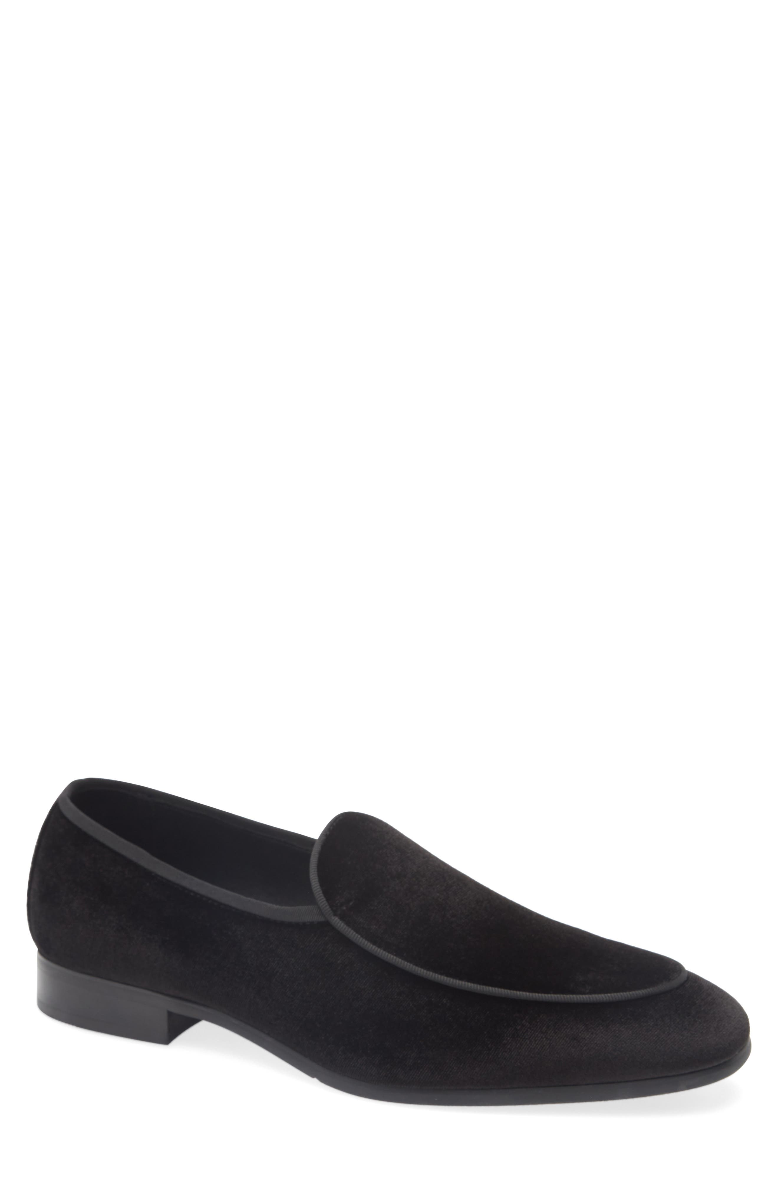 Nordstrom Victor Velvet Loafer in Black Velvet Cover