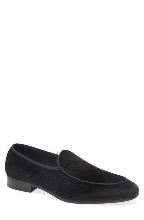 Shop Nordstrom Victor Velvet Loafer In Black Velvet