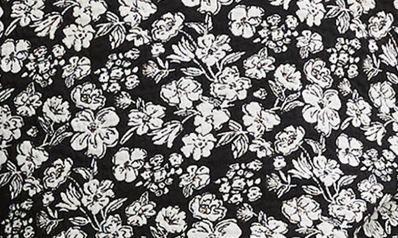 Shop Bardot Junior Kids' Kacela Metallic Floral Puff Sleeve Party Dress In Black/ Cream Floral