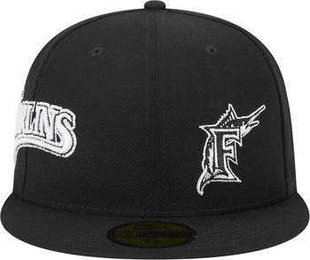 New Era Men's New Era Black Florida Marlins Jersey 59FIFTY Fitted Hat