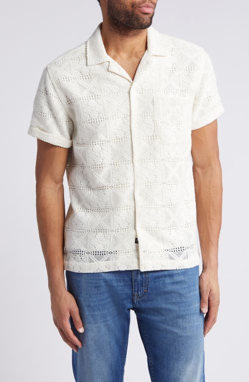 Rails Willemse Short Sleeve Lace Button-Up Shirt in White Lace 