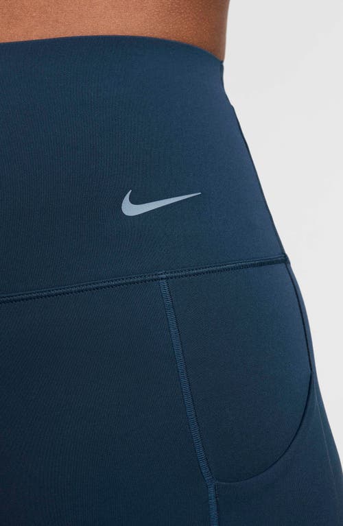 Shop Nike Dri-fit High Waist Bike Shorts In Armory Navy/black