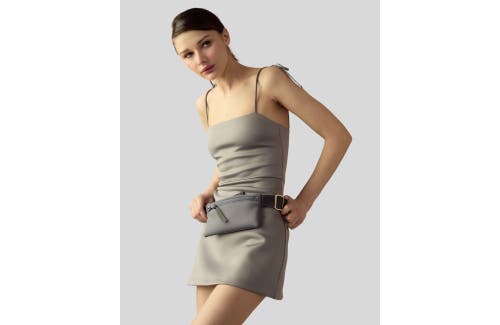 Cynthia Rowley Bonded Basics Dress In Grey