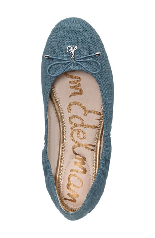 Shop Sam Edelman Felicia Flat In Denim Blue Fabric