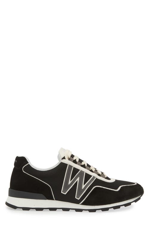 Shop Jm Weston Animation On My Way Ghillies Knit Sneaker In Beige/grey/black