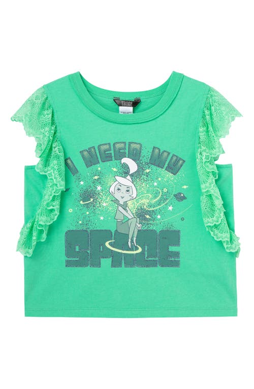 Truce Kids' Jetsons Lace Sleeve Cotton Graphic Tee in Green