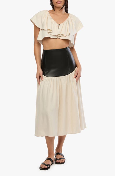 Drop Waist Midi Skirt