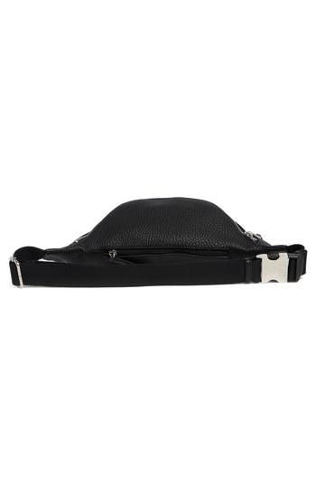 Shop Calvin Klein Moss Belt Bag In Black/silver