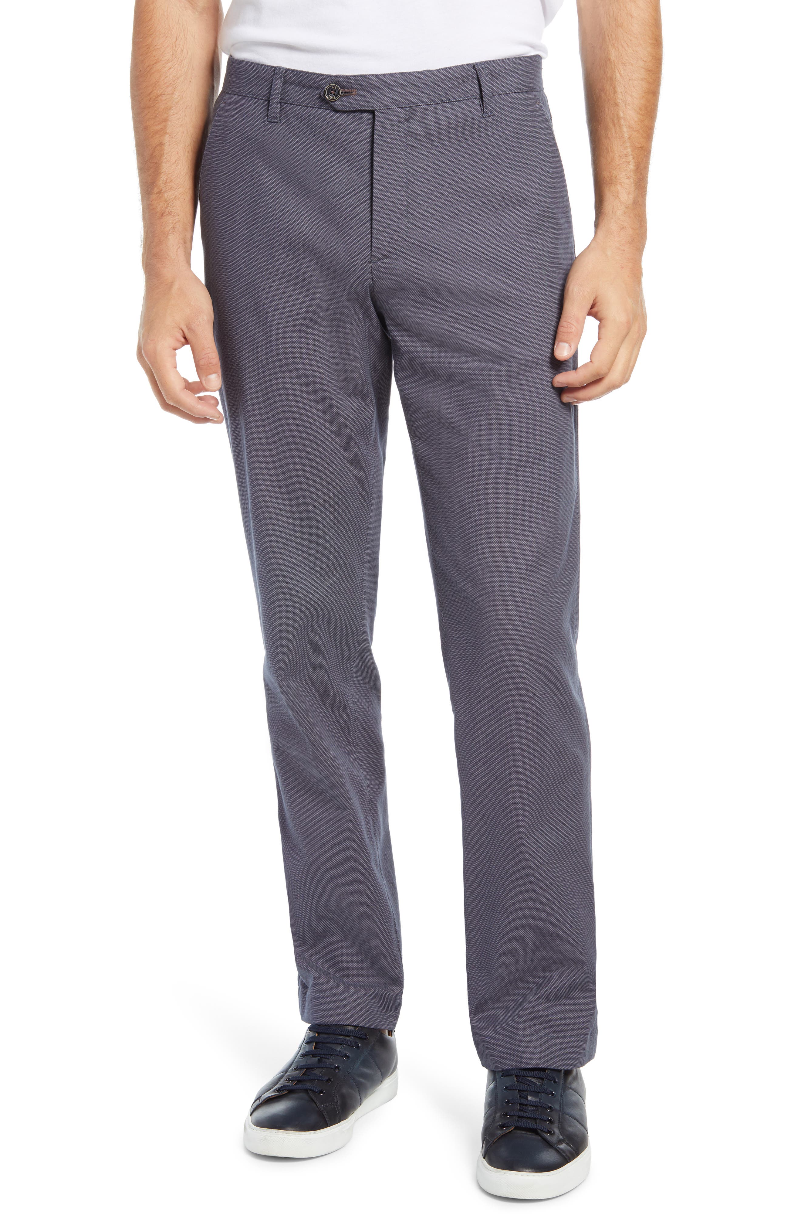 Ted Baker Penguin Classic Chino Pants In Grey